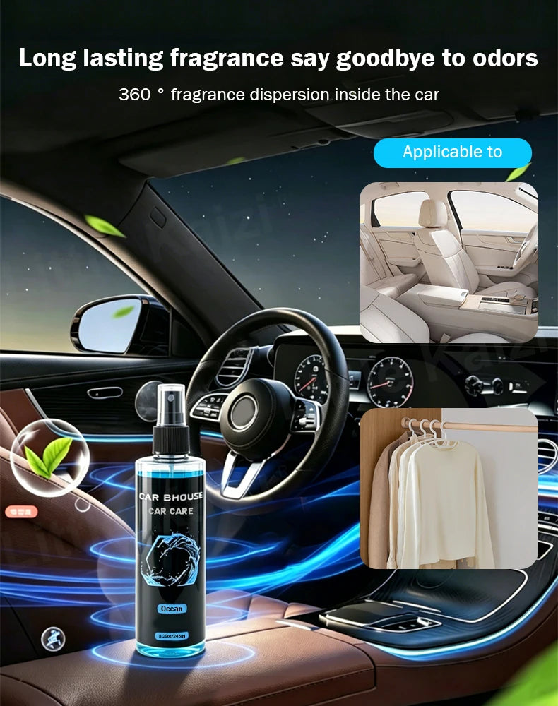 1pcs 245ml Car Air Freshener Spray, 8 Scents, Long-Lasting Odor Eliminator for Car & Home