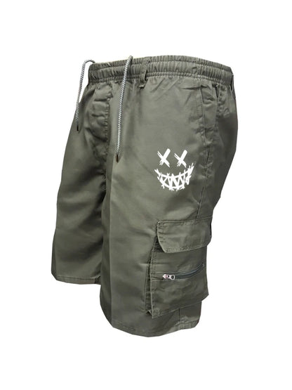 American Flag Printed Cargo Shorts Independence Day Eagle Shorts Summer Cargo Work Camping Multi-pocket Short Pants Streetwear