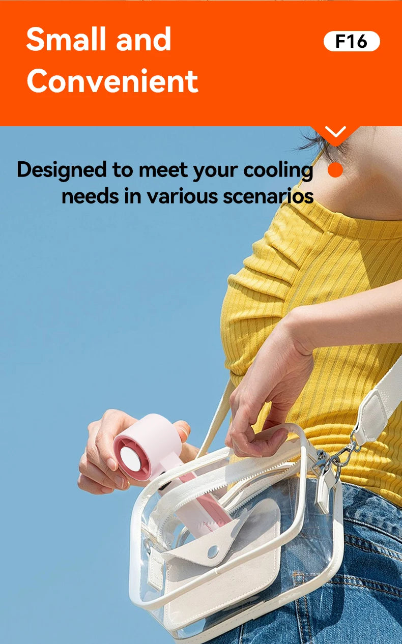 Portable Handheld Fan LED Digital Display With Refrigeration Board 90° Foldable  199Gear Strong Wind Speed 8000mAh F16