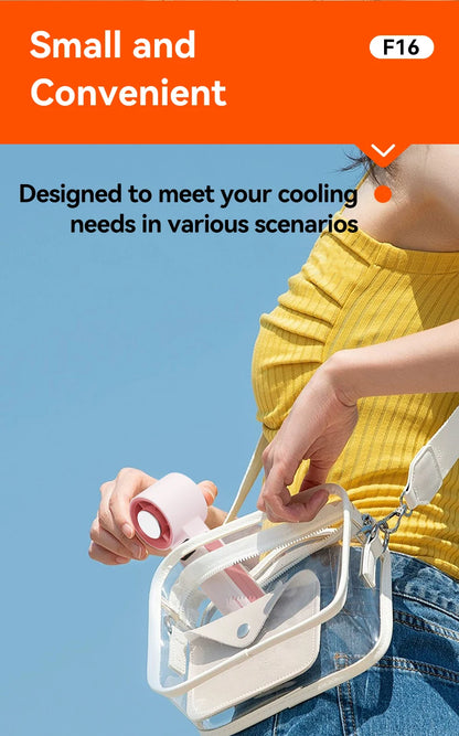 Portable Handheld Fan LED Digital Display With Refrigeration Board 90° Foldable  199Gear Strong Wind Speed 8000mAh F16