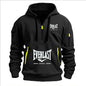 Fashion autumn and winter men's brand clothing multi-zipper design printed hoodie casual sweatshirt loose hooded jumper