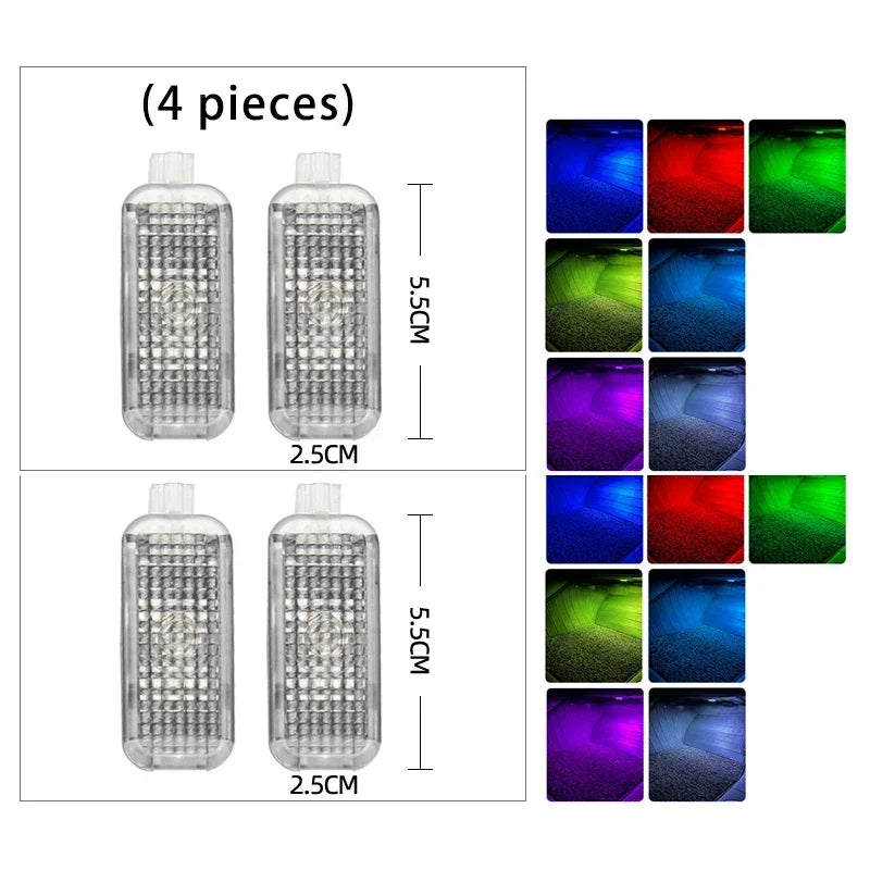 For Volkswagen VW Touareg Tiguan Passat Transporter Arteon Sharan EOS Jetta Scirocco Car Footwell Light Kit Interior Accessories