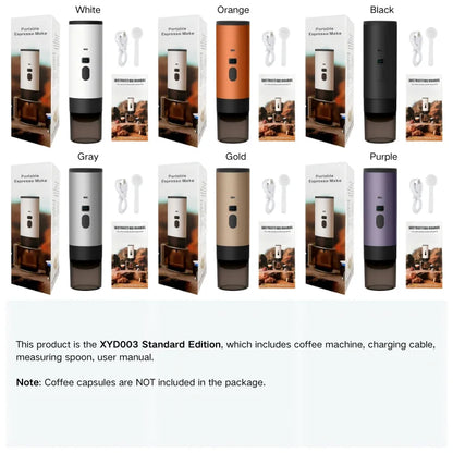 Portable Coffee Machine Wireless 3-in-1 for Ground/Nespresso/DolceGusto Capsule 15Bar 7800mAh Digital Display Travel Camping