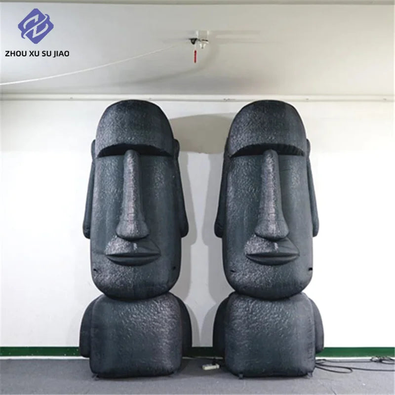 Moai Statue Air Blow Up Replica Of Easter Island Inflatable idol sculptures in the museum exhibition  simulation modle