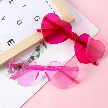 6/8/10/12pcs Wedding Bridal Shower Sunglasses Pink Red Heart Glasses Bride To Be Bridesmaid Gifts Bachelorette Hen Party Decors
