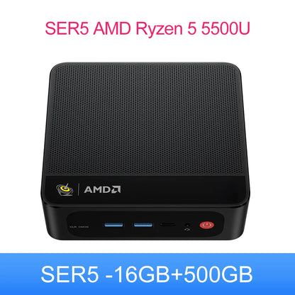 Beelink SER5 Max AMD Ryzen7 7735HS R3 3200U R5 5500U 5625U 16G RAM 500G SSDNVME Mini PC Suppor 4K Type-C Gaming Desktop Computer