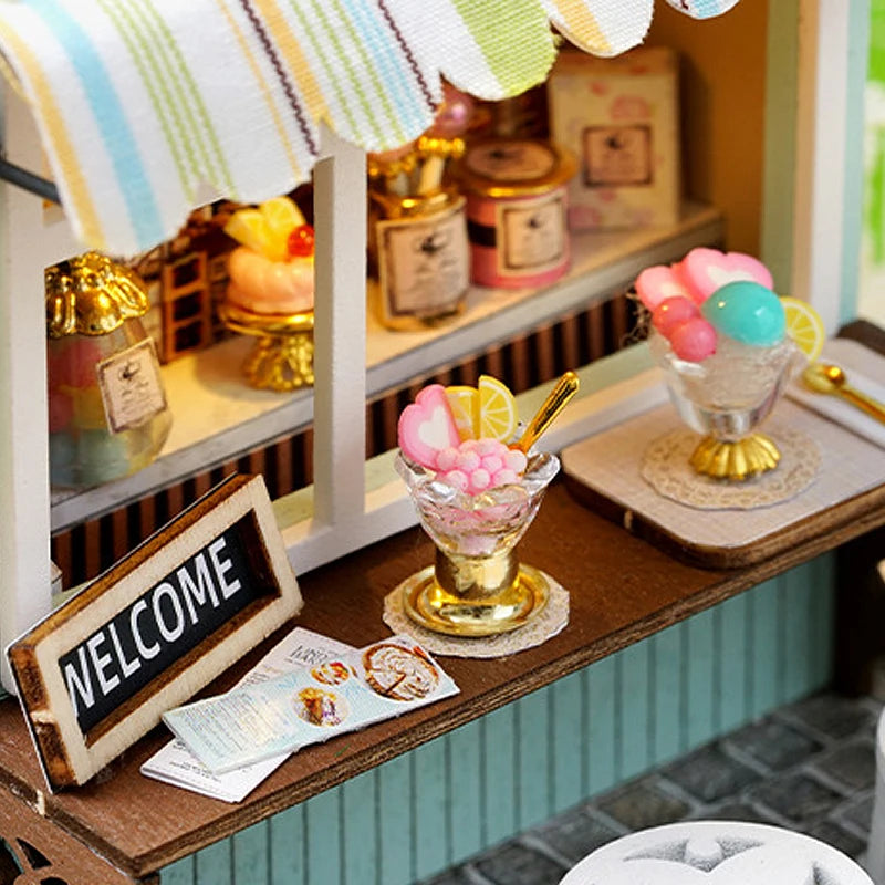 Mini Doll House DIY Small House Kit Handmade 3D Puzzle Assembly Model Building Room Bedroom Decoration Wooden Craft BirthdayGift