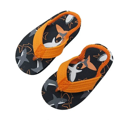 Children Flip Flops Shoes Cartoon Summer EVA Soft Sole Indoor Bathing Anti Fall Girls and Boys Sandals Beach and Pool Slippers