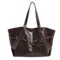 Tote Bag Designer Retro PU Leather Shoulder Handbag for Women Winter Trend Y2K Fashion Handbags Females Travel Luxury Tote Bags