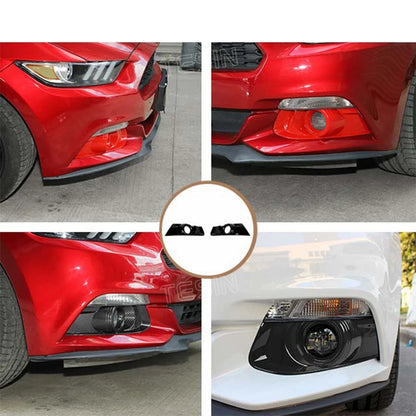 TESIN Car Front Bumper Fog Light Lamp Decoration Cover Trim for Ford Mustang 2015 2016 2017 ABS Lamp Hoods Exterior Accessories
