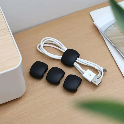 10pcs Multi-Function Cable Organizer Clips for Charging & Earphone Cords - Durable Plastic