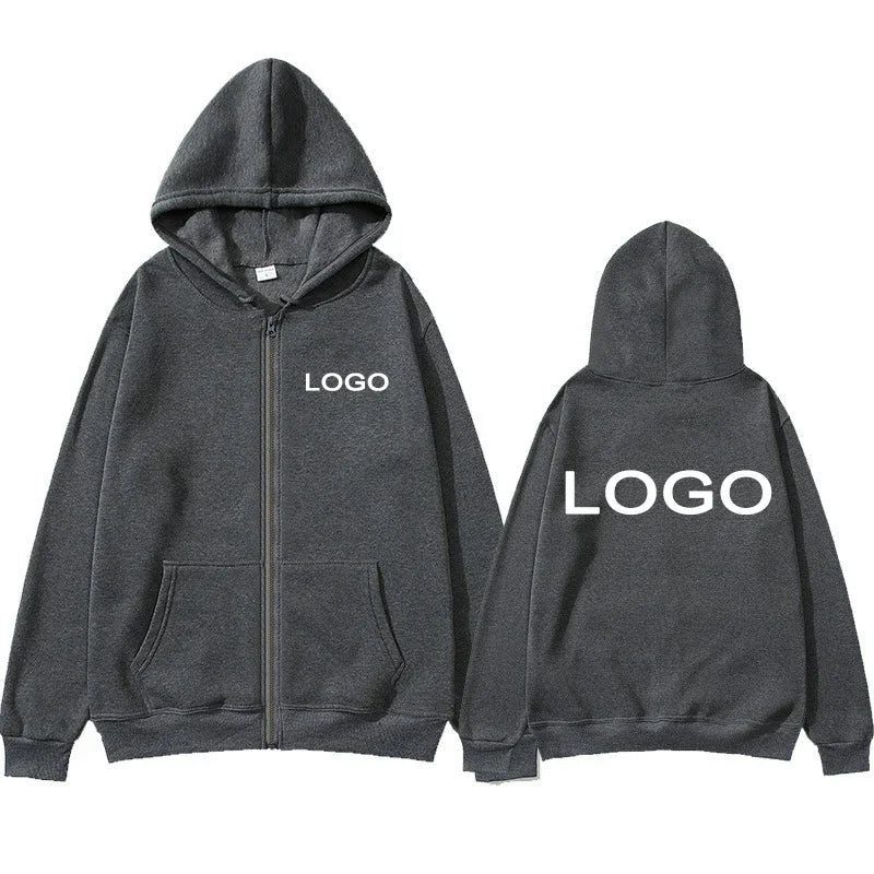 Customized Printed Zipper Hoodies Men Fashion Long Sleeve Zipper Up Sweatshirts Women Casual Personality Hoody Pullover Sudadera