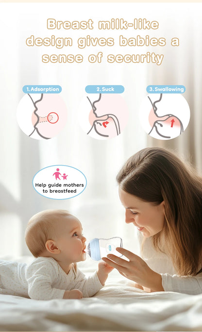 Baby PP Bottle 150/240/330ML Newborn Baby Bottle with Handle Milk Bottle Feeding Baby Bottles Newborn Feeding Supplies BPA-FREE