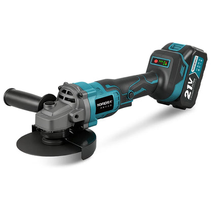 YOFIDRA 125mm Brushless Electric Angle Grinder 20000RPM Wood Metal Cutting Grinding Polishing Power Tool For Makita Battery Pin