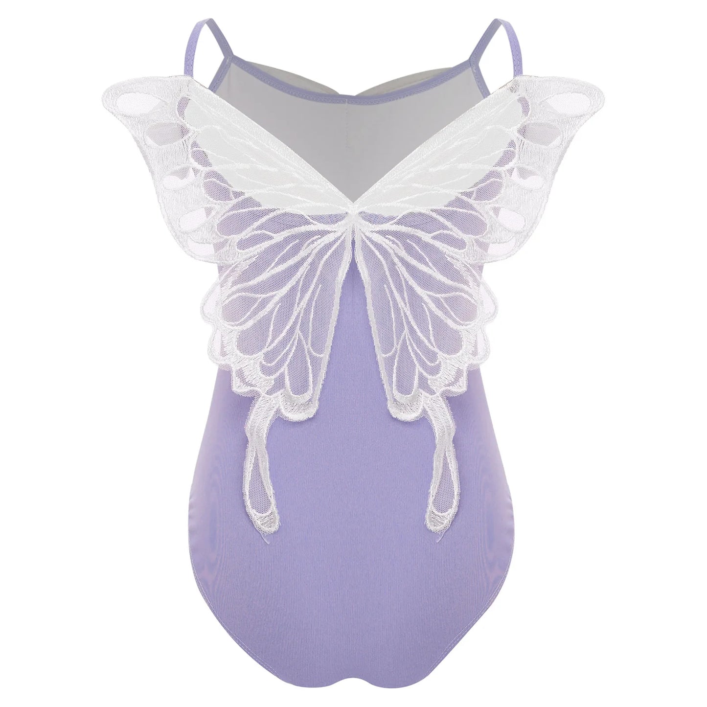 New Girls Ballet Leotards Kids Child Sleeveless Fairy Butterfly Wing Hollow Stitching Gymnastics Leotard Professional Stage Wear