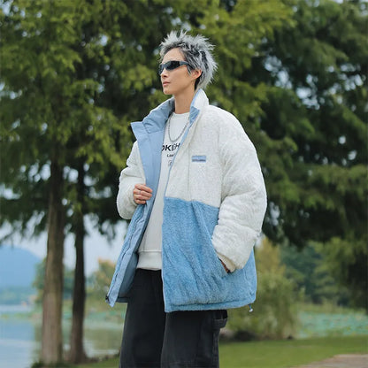 New Couple's Fashionable Versatile Windproof Neutral Cotton Jacket Outdoor Thick Warm Comfortable Breathable Double-sided Jacket