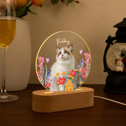 Custom Pet Photo Art Unique Pet Decor Emblem For Home Desk Hallway Console Table Designed Pet Souvenir Gift For Pet Lovers Theme