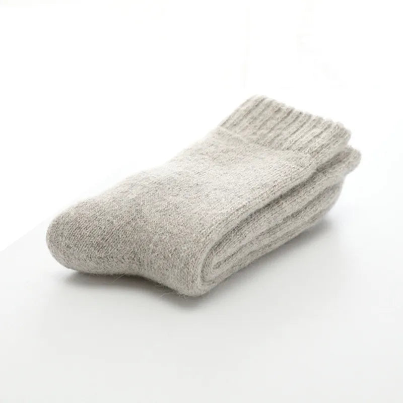 Socks Men Super Thicker Solid Sock Merino Wool Rabbit Socks Against Cold Snow Russia Winter Warm Funny Happy Male Socks