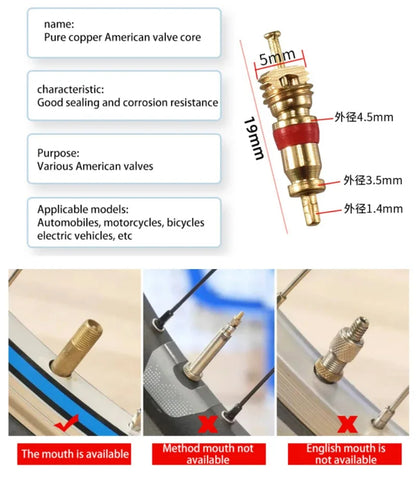 1set Tire Valve Core Screwdriver Tool Multifunctional Tire Valve Stem Tool Standard & Large Bore Tyre Nipple Core Removal Inser