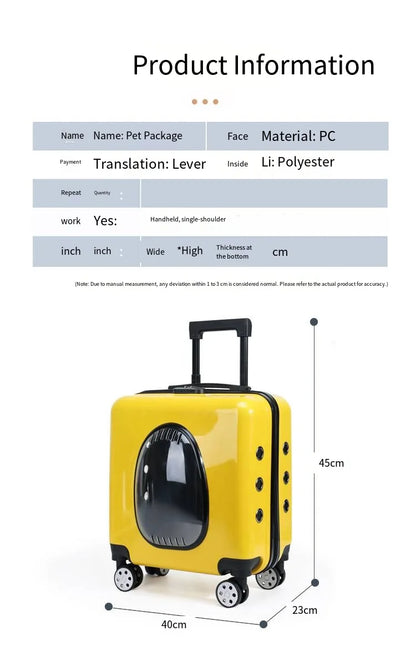 2026 New Multi Functional Small Pet Breathable Box, Cat Suitcase, Comfortable Outdoor Pet Suitcase, Travel Suitcase