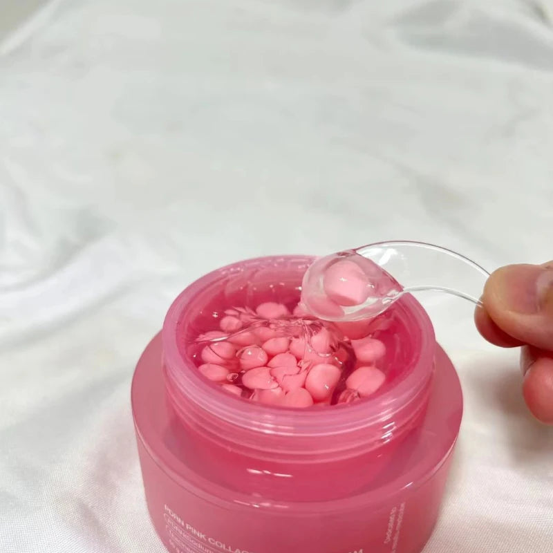 Korean PDRN Pink Collagen Capsule Cream with Niacinamide Cream for Uneven Skin Tone Lightweight Face Moisturizer Non Greasy care