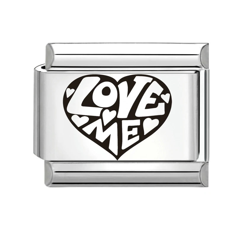 New Design Heart Star Eyes Cat Paws Butterfly Italian Charm Links Stainless Steel Fit 9mm Bracelet Jewelry DIY Making Gifts
