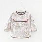 Newborn Baby Bibs Blouse Waterproof Long-sleeved Reverse Dressing Infant Eating Clothes Apron Bib Protective Clothing 0-2Years