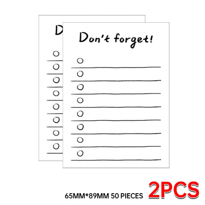 50Sheets Mini Note Book Convenient Memo Pad List Time Sticky Note Schedule Planner Office School Supplies Stationery