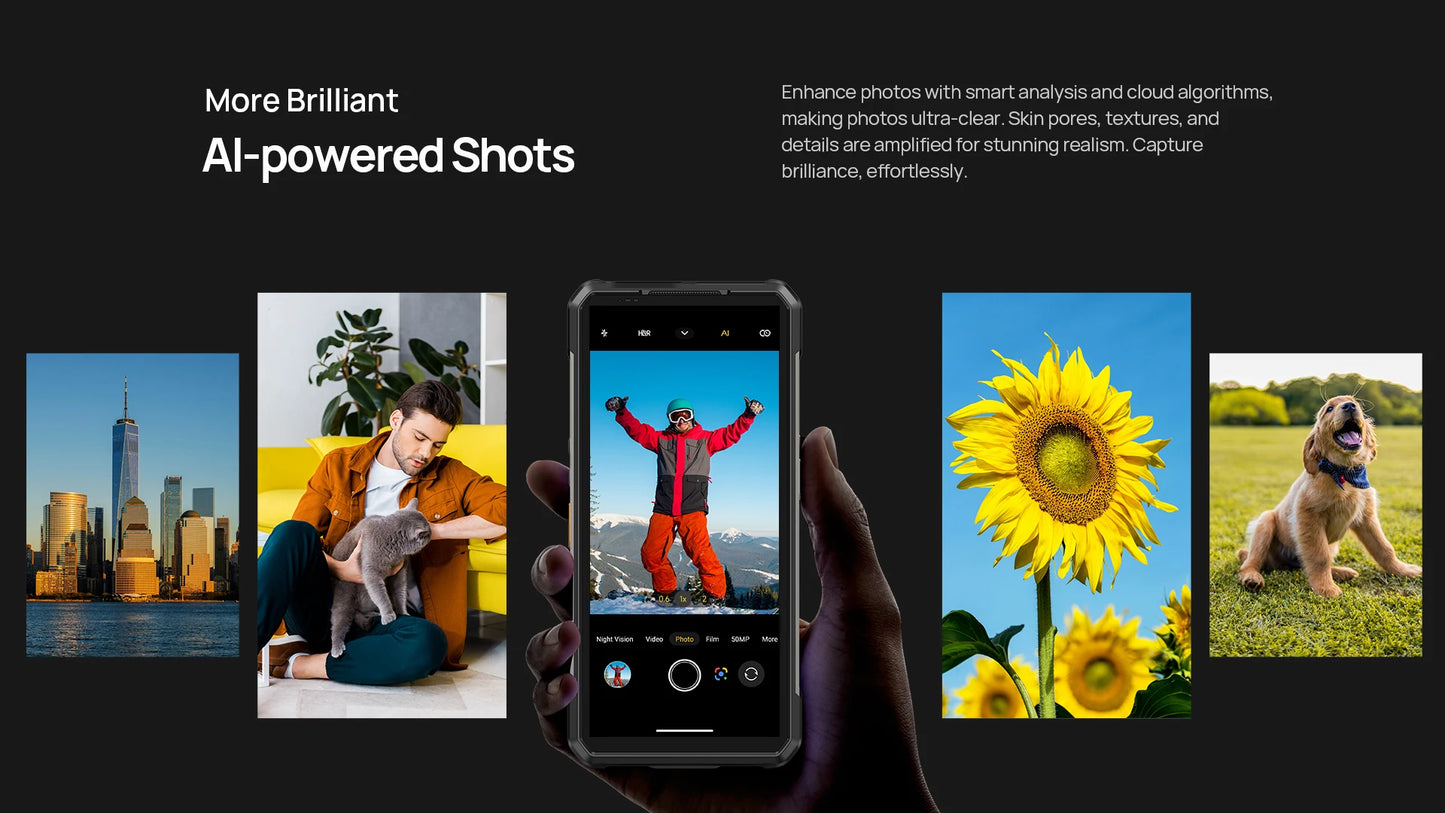 【World Premiere】Ulefone Armor 34 5G AI Rugged Phone 25500mAh Up to 32GB+512GB 120Hz 6.95" NFC Android 15 Smartphon
