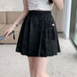 2025 Summer Female Plus Size Elastic Waist Skirts Women High Waisted Pleated Short Dress Lady Chic Designer Solid Printed Skirts