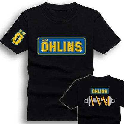 Desktop_Amazing Tees Men Ohlins Shock Suspension Car Motorcycle Sport Racing T Shirt Summer Casual Oversized men's Short sleeve