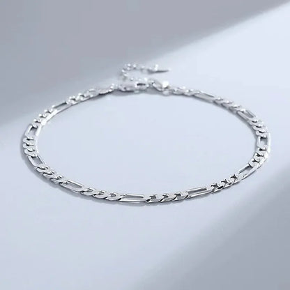 New 925 sterling Silver Bracelets Anklet Beautiful 4MM chain for Women men Wedding Pretty designer Jewelry Fashion Holiday gifts