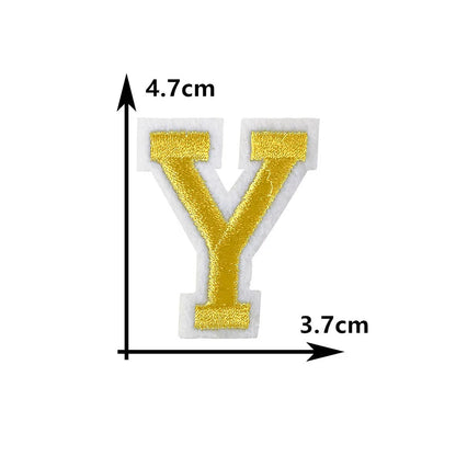 26 English gold letters Hot-melt adhesive ironing embroidery Patch DIY sewing decorative clothes patch