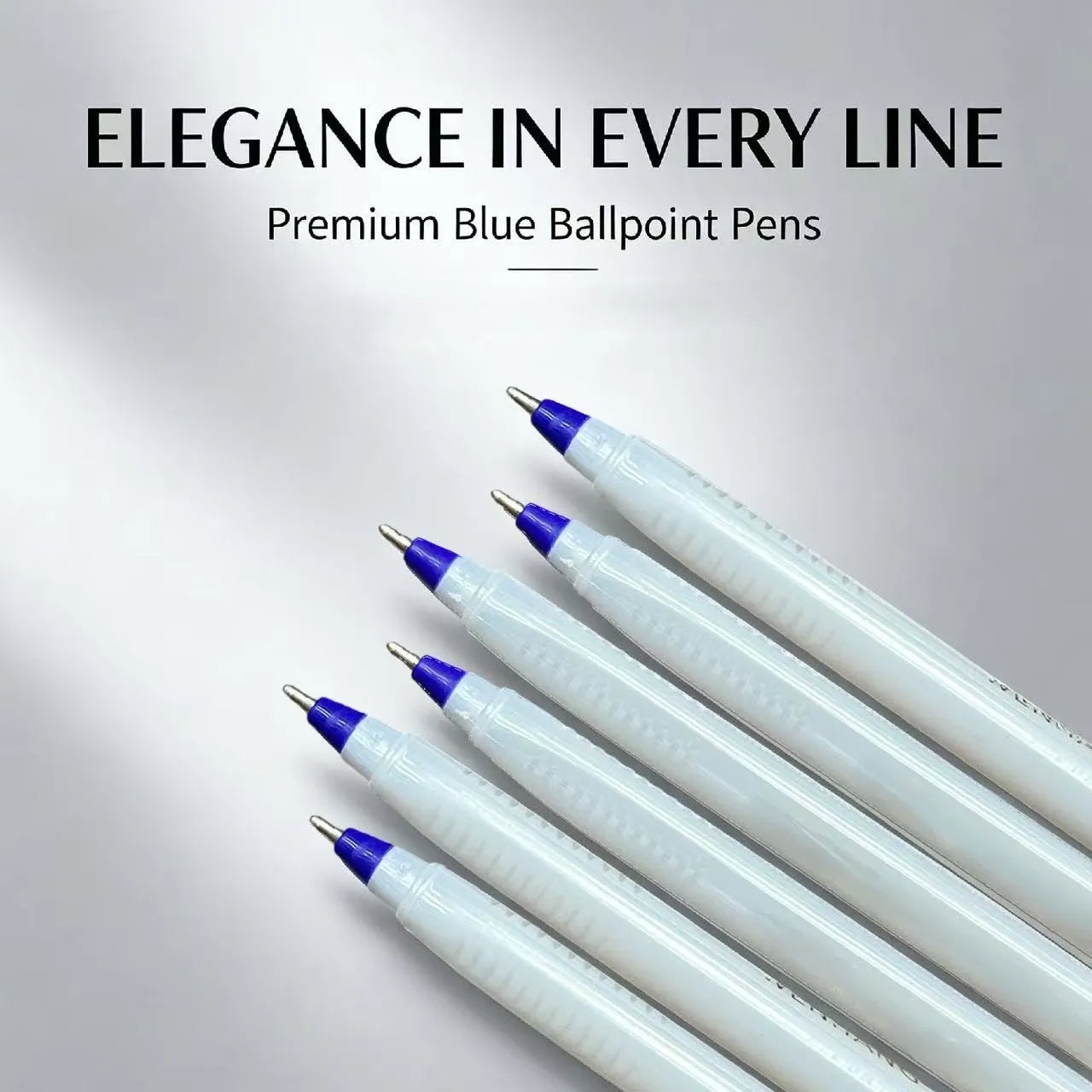 12/6pcs Blue Ballpoint Pen, 1.0mm Smooth Writing