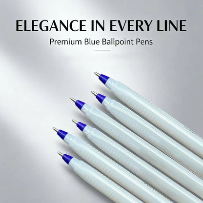 12/6pcs Blue Ballpoint Pen, 1.0mm Smooth Writing