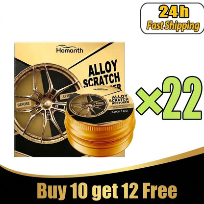 Car Wheel Rim Scratch Repair Paste Aluminum Alloy Hub Surface Restorer Auto Wheel Refinish Touch‑Up Fill Repair Dope