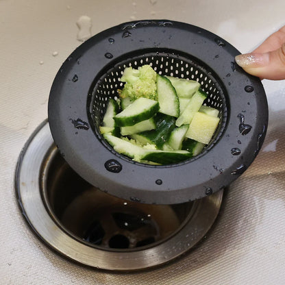 Black Stainless Steel Mesh Sink Strainers Kitchen Bathroom Sink Filters Sink Strainer Drain Hole Filter Trap Waste Screen S/M/L