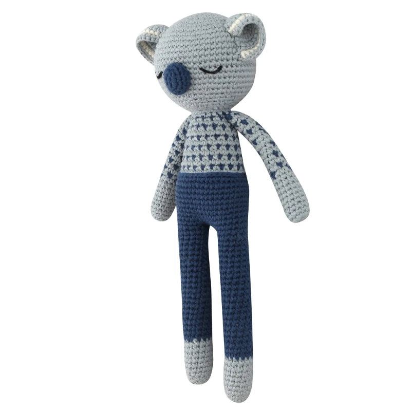 Baby Pacifier Clip Crochet Koalas Handbell Rattle Doll Teether Pacifier Chain Clips Set Dummy Chain Cartoon Teething Toy