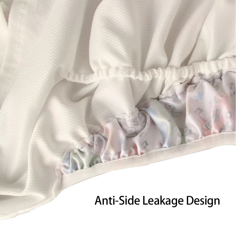 Ice Silk Adult Cloth Disaper Waterproof Old Man's Diaper Pants Reusable Diapers Trouser Pocket Anti-leak Breathable Nappy Pads