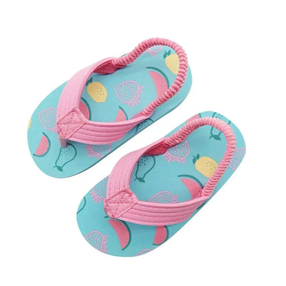 Children Flip Flops Shoes Cartoon Summer EVA Soft Sole Indoor Bathing Anti Fall Girls and Boys Sandals Beach and Pool Slippers
