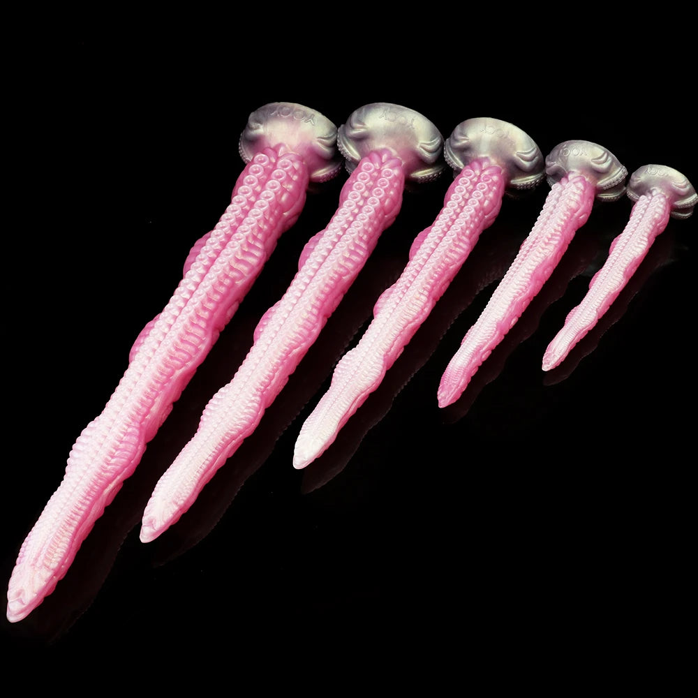 FAAK 65cm Long Butt Plug With Suction Cup S M L XL XXL Fantasy Octopus Leg Dildo Anal Beads 5 Sizes Sex Toys For Women Man