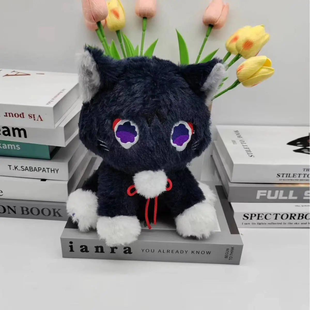 23cm Anime Scaramouche Cat Cute Plush Doll Toys Genshin Impact Wanderer Pet Cosplay Stuffed Pillow Toy Birthday Gift For Fans
