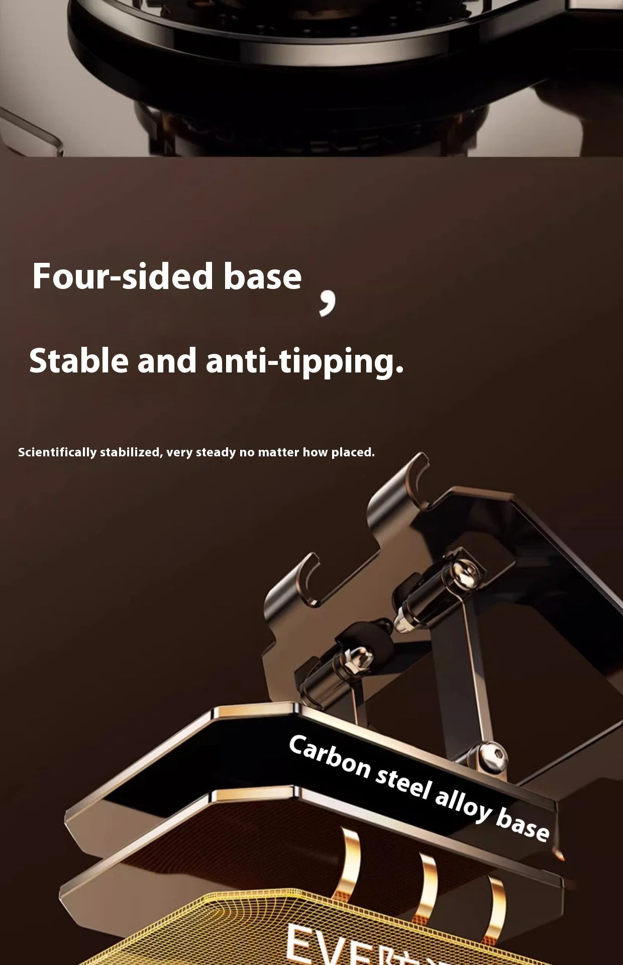 360° Rotating Metal Tablet Stand Foldable Adjustable Desktop Holder Carbon Steel Base Heat Dissipation For Tablet Phone