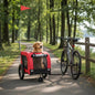 Bicycle Dog Trailer – Sturdy Steel Frame with Oxford Fabric, Weather-Resistant PVC Window & Ventilated Interior faltbar platzsparend leichtes Aluminiumgestell mit Netzgitter für gute Belüftung Hundebuggy mit Sonnenschutz