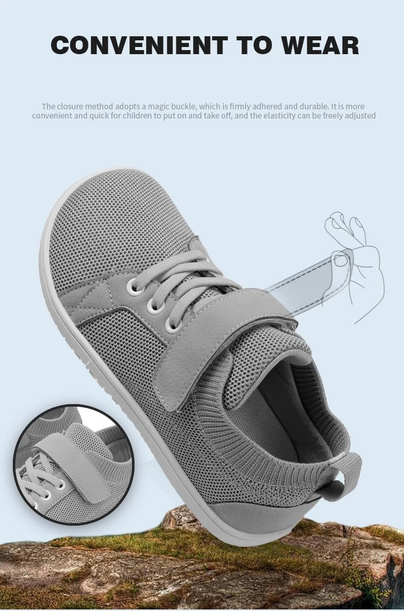Kids wide foot barefoot shoes boys and girls minimalist kids sneakers natural opening shoes toddler small big kids walking shoes