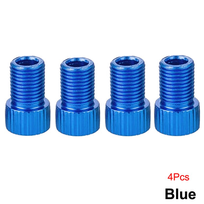 4Pcs Presta Valve Adapter - Convert Presta to Schrader - French/UK to US - Inflate Tire Using Standard Pump or Air Compressor