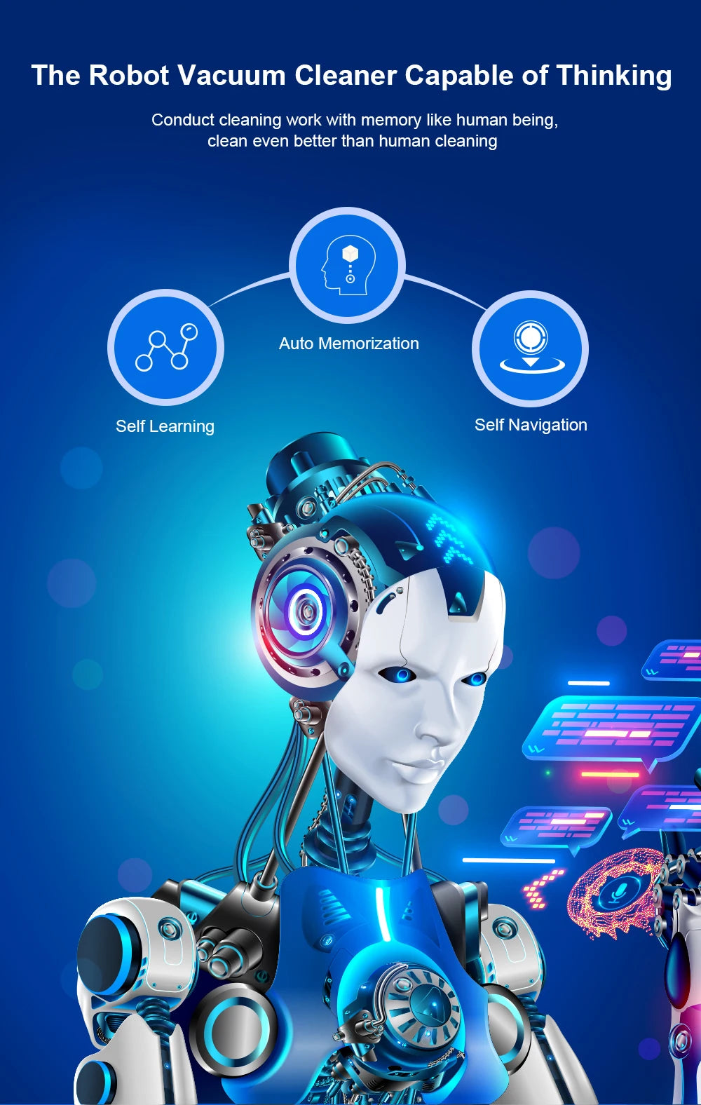 Robot Vacuum Cleaner LIECTROUX N7S-U,Smart Mapping,WiFi App,6KPa,5200MAH ,Brushless Motor,Ideal for Pet Hair