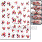 3d Nails Art Decals Spring Fruits Pink Full Tips Peony Magnolia Flowers Adhesive Sliders Stickers Decoration For Nails Manicure