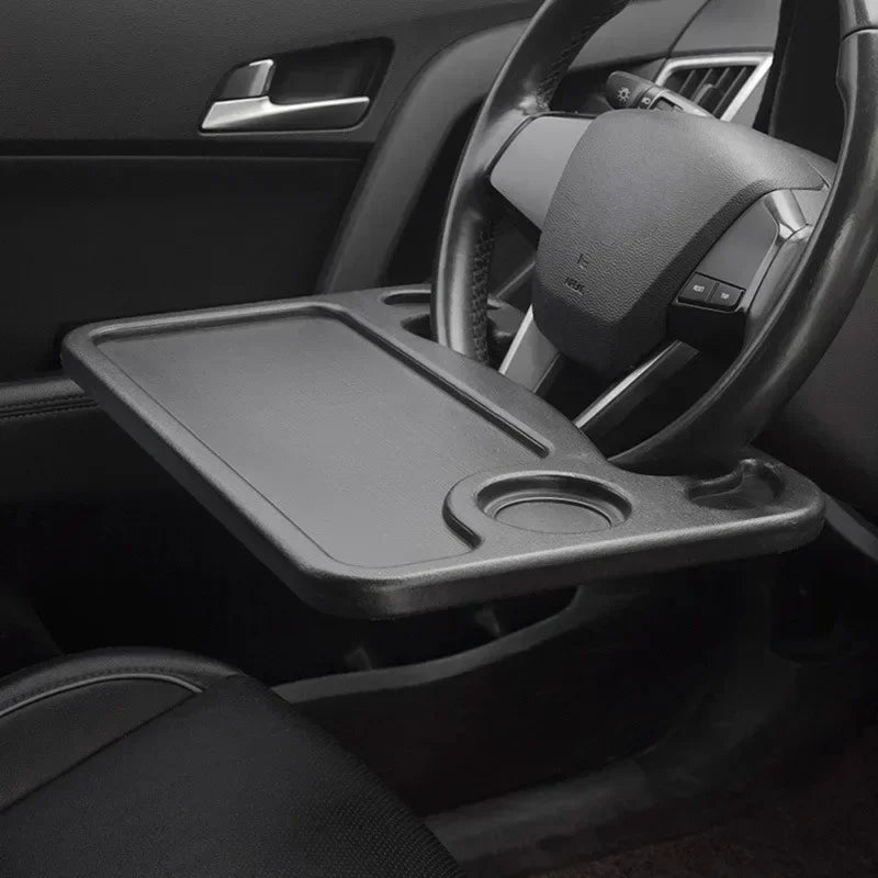 Car Steering Wheel Table Portable Dining Table Steering Wheel Mount Automobile Laptop Computer Stand Car Interior Accessories