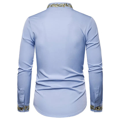 2026 Men's Summer Casual Long Sleeve Shirts Slim Fit Turn Down Collar Shirts Formal Office Business Shirts for Men Tops Big Size